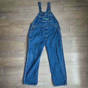 Y2K Key Imperial Medium Wash Denim Bib Overalls Workwear Size 44X32
